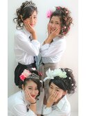 文化祭ヘアセット☆彡