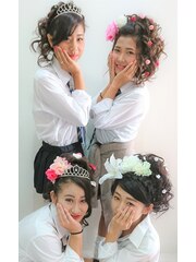 文化祭ヘアセット☆彡