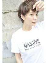 ヘアーリゾート マッシブ 大宮(MASSIVE) 透け感ミニボブショートウルフウェットヘア MASSIVE大宮