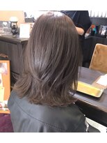 マイ ヘア デザイン 岡崎(MY hair design) プチレイヤーの透けグレージュ