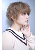 ＊マニッシュ マッシュショート×ハイトーンカラー 表参道