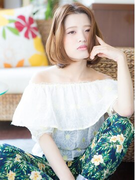 アニモフィオレンテ せんげん台西口店(animo FIORENTE) +animoせんげん台+ミルクティーピンク×ワンレンAラインボブH