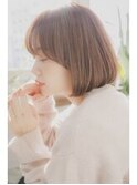 前髪あり ワンレングスボブ ミルクティーベージュ【LINONA】