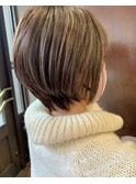 大人ショート×白髪ぼかしカラー カット/カラー/ヘッドスパ人気