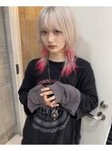 中性ウルフレイヤーカットロングウルフカット姫カット姫ウルフ