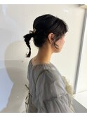 お呼ばれヘアー　ブライダルセット　ヘアアレンジ