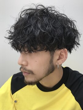 フィフス 栄(fifth) 波巻きスパイラルパーマツーブロックメンズマッシュ栄