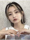 ショートカットくびれショート前下がりボブベージュカラー40代●
