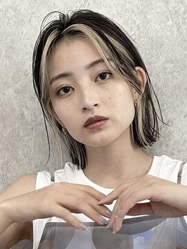 エリマ 武蔵小杉(elima) ショートカットくびれショート前下がりボブベージュカラー40代●