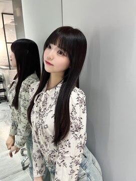 バレット 表参道(VALETTE) 盛れるシースルーぱっつん/ラベンダーグレージュ