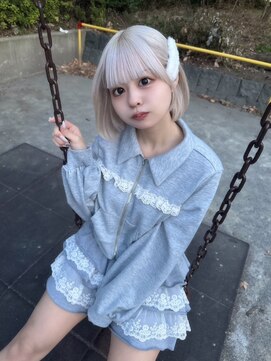 ドットハリス(.Hallis) ハイトーン/ホワイトカラー/ボブ/髪質改善