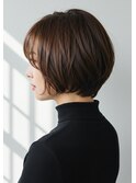 30代40代50代丸みショートブラウンカラー髪質改善白髪染め