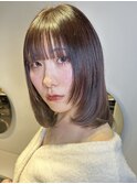 レイヤーカット/顔周りカット/前髪/ベージュ