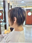前下がりひし形ショートボブ#くびれショートカット#大人かわいい