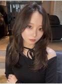 韓国ヘア/ミディアムレイヤー/Zina福岡天神