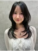 新潟/万代/髪質改善/ミニウルフ/ハッシュカット/ネイビー