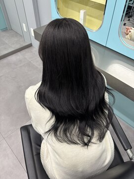 ノー バイ イオエ 西梅田(no. by ioe) ブリーチなしカラー/髪質改善/ミルクティーベージュ/小顔へア