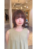 切りっぱなしレイヤー・フェイスレイヤー・ショコラブラウン