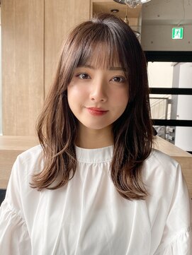 エトラ 渋谷店(etora) 小顔 前髪 レイヤーカット ココアベージュ "