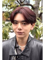 アイコントーキョー(i CON TOKYO) 韓国メンズカット/ワインレッドカラーセンターパート