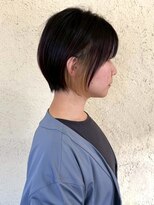 プリモ ココ 鍋島店(Primo coco.)&nbsp;インナーカラー　ベージュ　ショートカット　前髪カット　30代