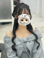 アイトーキョーエス 渋谷(AI TOKYO S)&nbsp;サイドお団子ハーフアップ/ハーフアップ/渋谷ヘアメ