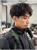 シャドウパーマ アクティブショート ショートアップバング