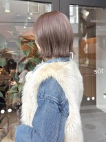 ソート(sot) ラベンダーベージュカラー【横浜/横浜美容室/透明感カラー】