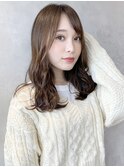 ふんわりAラインウェーブ_セミウェットウェーブくびれヘア_28138