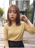 ミディアムレイヤーカットボブウルフ/10代20代/インナーカラー
