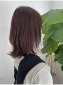 出海/ピンクベージュ/ミディアムレイヤー