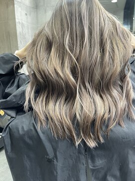 ラフ(LAFF) #バレイヤージュ#グレージュカラー#ボブウルフ#ココアベージュ