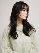 オンク 新宿(onk)&nbsp;黒髪/グレーベージュ/レイヤーロング/前髪パーマ[新宿駅]