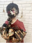 ヘアセット◎玉ねぎ紐アレンジ