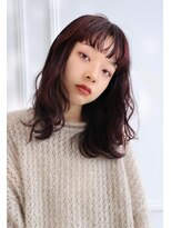 ヘアーメイクパウダー 天王寺寺田町店(Hair make powder) レッドブラウン×波ウェーブ