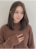 艶髪 ミディアム 髪質改善  ベージュカラー 酸熱 透明感カラー