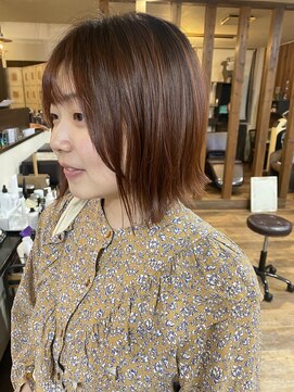 アンフルール(Un Fleur) 切りっぱなしbob×ブラウン