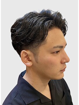 銀座マツナガ 浅草店 ツーブロ七三ナチュラルパーマ