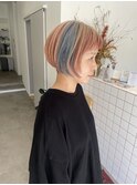 ピンクと水色とベージュ