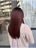 可愛いピンクブラウンカラー×髪質改善トリートメント