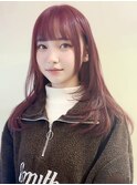 チェリーレッド　ワイドバング姫カットs