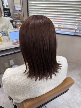 アジールヘア 東上野店(agir hair) 大人可愛い暖色ブリーチなしオレンジブラウンカラー【上野】