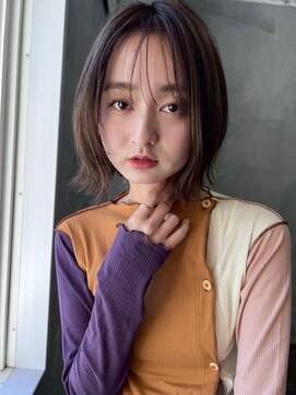 ロア ヘアーコーディネート 四条烏丸店(LoRE hair coordinate) ボブレイヤーカットショートヘアミニウルフチェリーブラウン