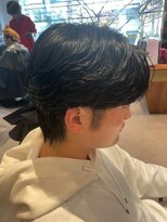 ダブル(W) メンズ/センターパート/マッシュショート/韓国