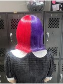 red×purple ツートンカラー♪♪