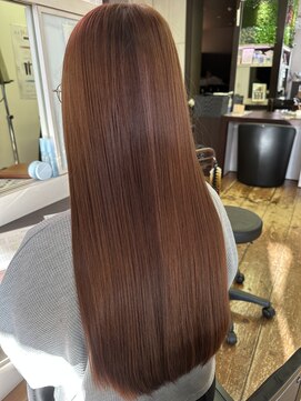 フレンズ 環状通東店(friend's) ロング ピンクブラウン 髪質改善トリートメント