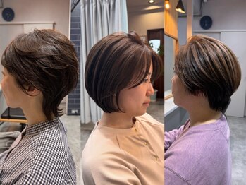 コロレ(COLORE)の写真/女性らしさを感じる丸みショートが人気♪骨格やクセに合わせたカットで、伸びても扱いやすいスタイルに◎