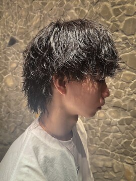 ガウディ 池袋店(Gaudi) メンズウルフカット×波巻きツイストスパイラルパーマ