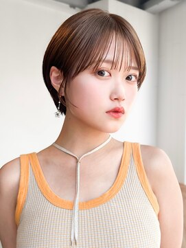 アイティーバイアルバム 松戸店(IT by ALBUM) おくれ毛ショート暗めカラー前髪カット_F31055