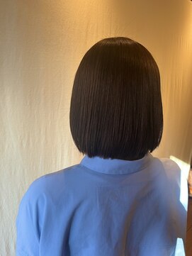 ココカラヘアー ニコ(cococara hair nico) ミニボブ/フェイスレイヤー/アッシュグレー/前髪あり